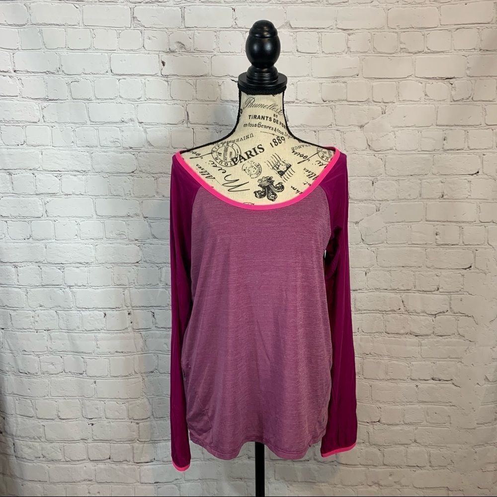 Nike Dri Fit purple / pink long sleeve workout top size medium